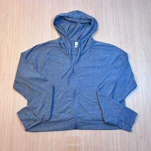 Yogalicious Heather Gray Zip-Up Hoodie